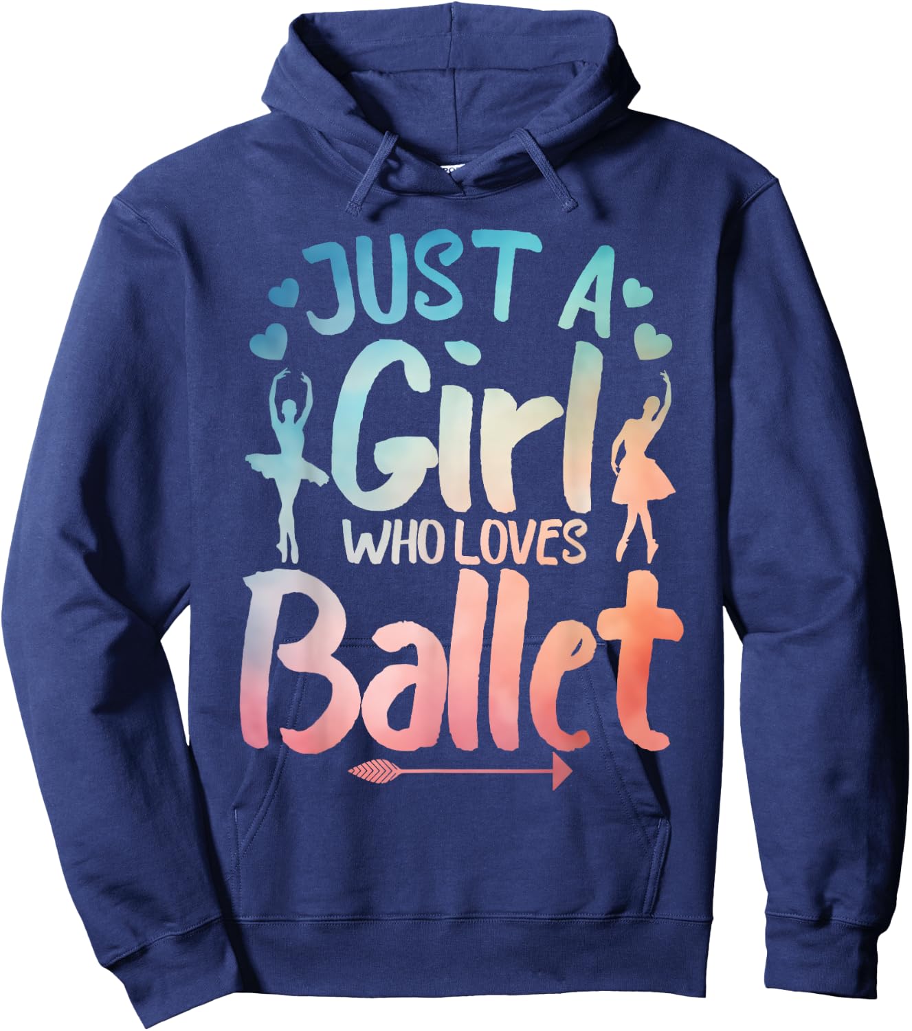 Funny Ballerina Design For Girls Women Ballet Dance Lovers Hoodie - Hoodie | Navy