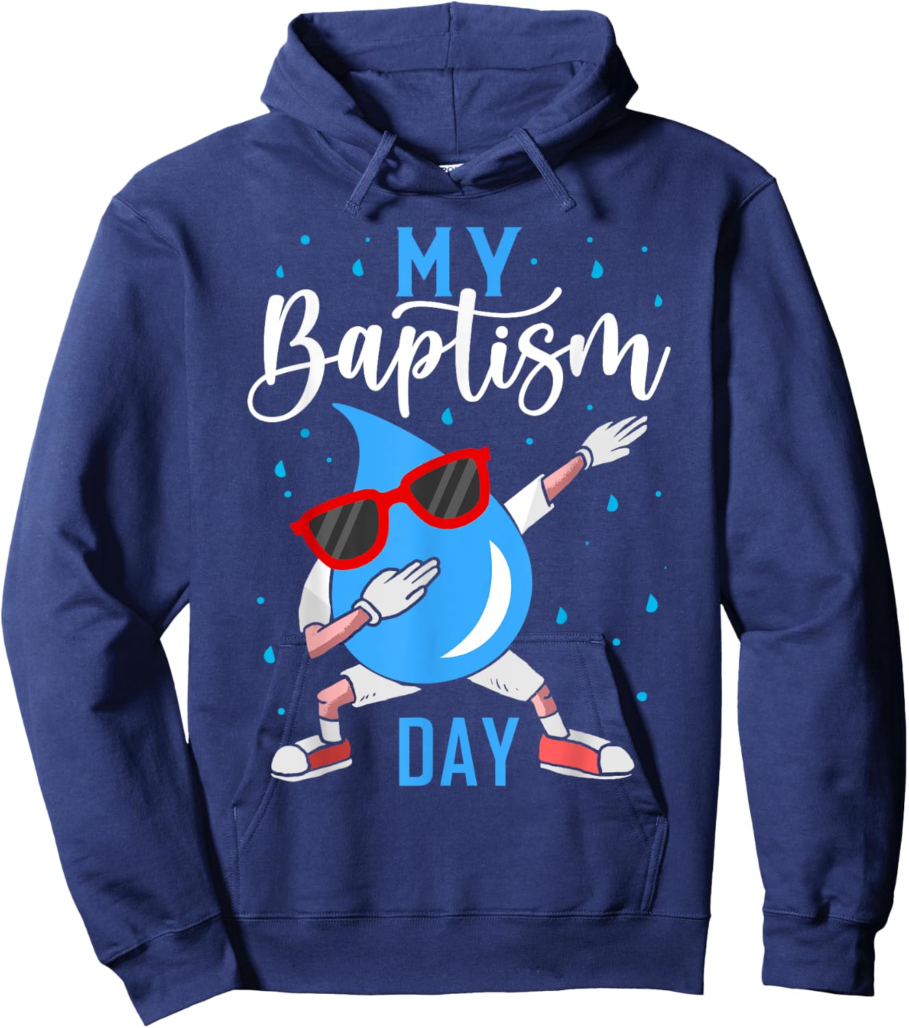 Baptism Dabbing Shirt Christian Shirts God Baptism Baptised Hoodie - Hoodie | Navy