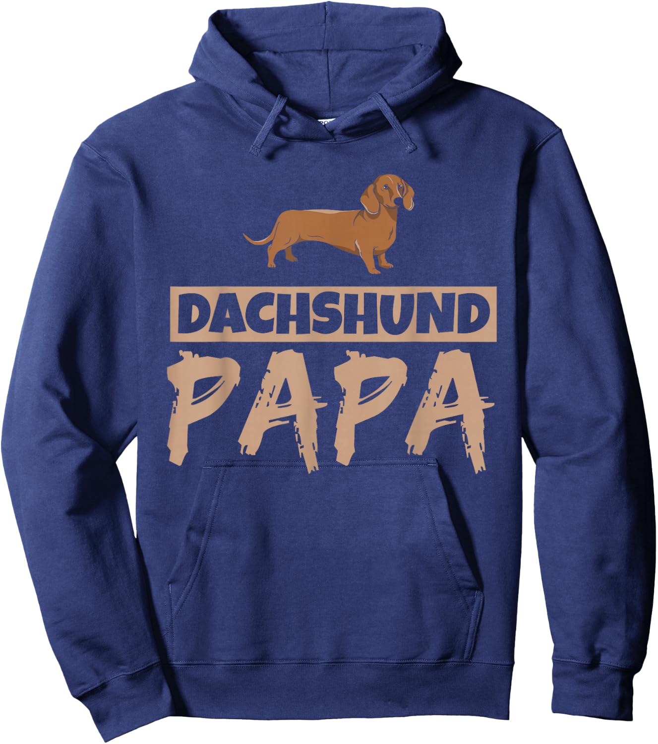 Dachshund Papa Dog Wiener Owner Puppy Dachshund Dad Father Hoodie - Hoodie | Navy