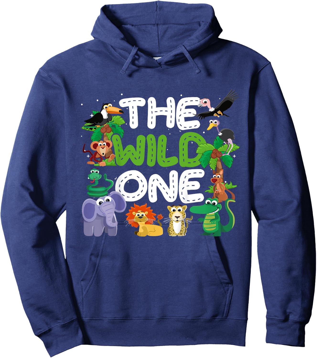 Boy Girl The Wild One Zoo Keeper Birthday Jungle Safari Hoodie - Hoodie | Navy