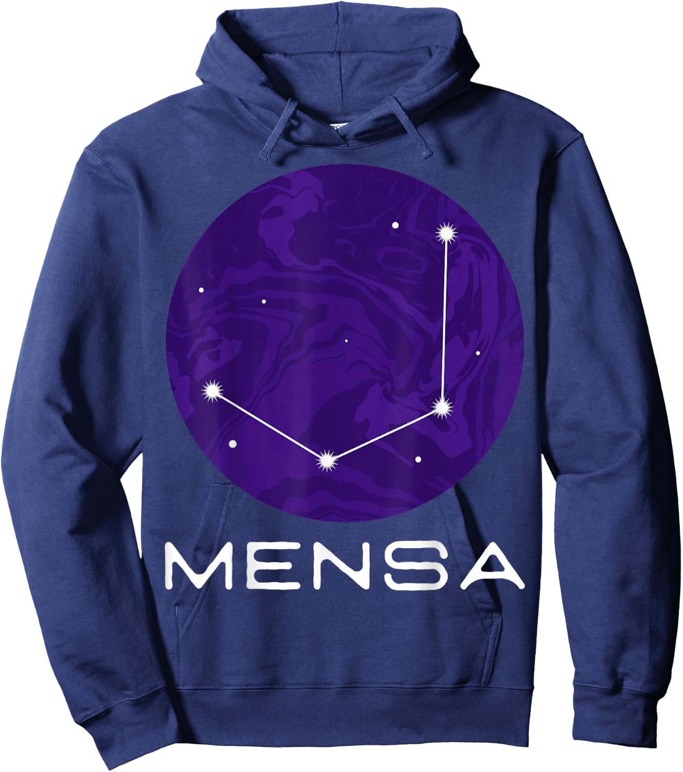 Mensa Constellation Galaxies Astrology Horoscope Hoodie - Hoodie | Navy