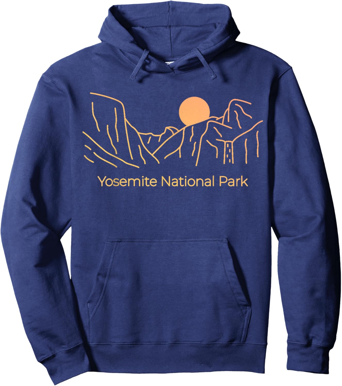 Yosemite National Park - Skyline Throwback Design - Classic Hoodie - Hoodie | Navy