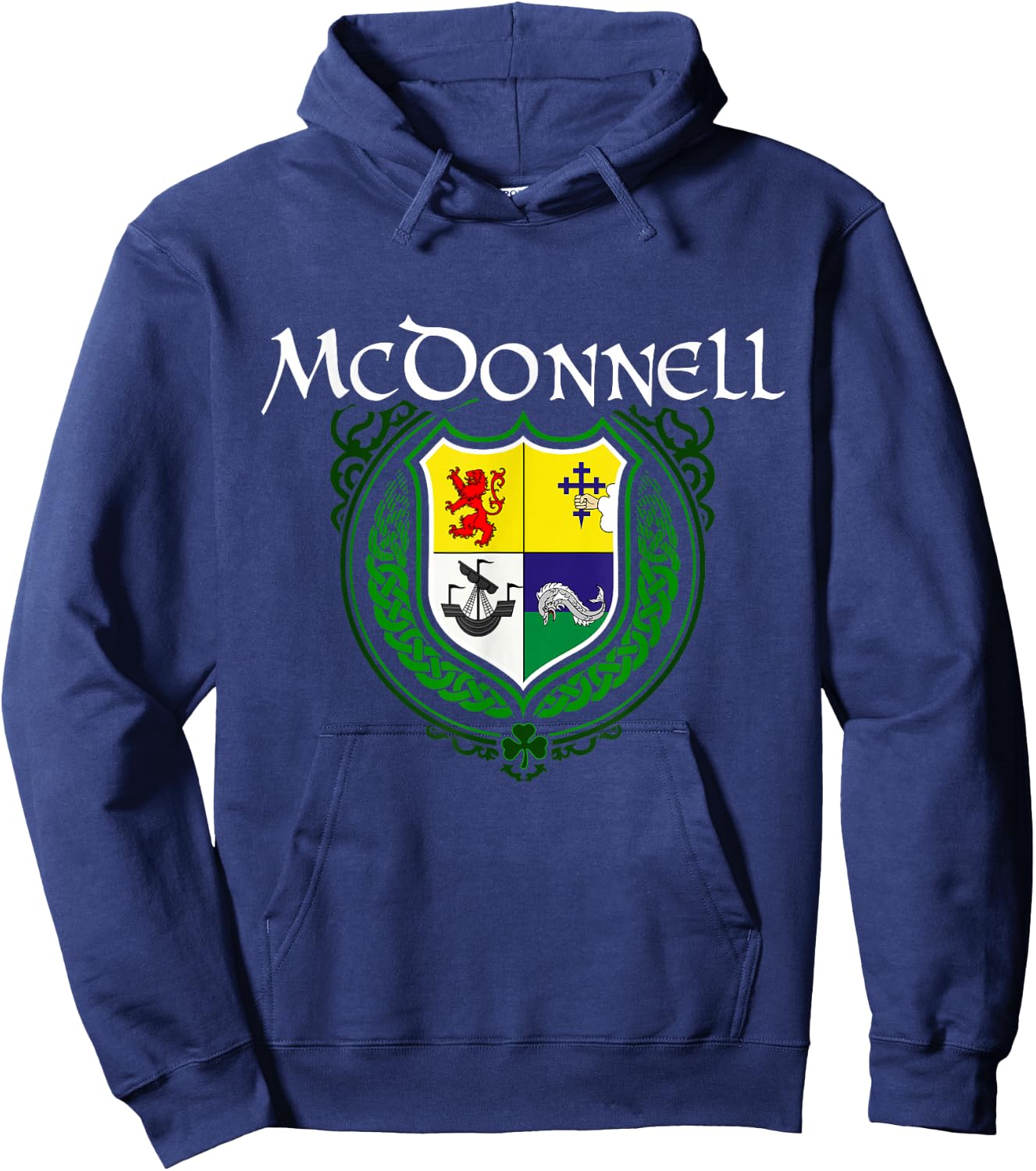 McDonnell Surname Irish Clan Tartan Badge Ireland Hoodie - Hoodie | Navy