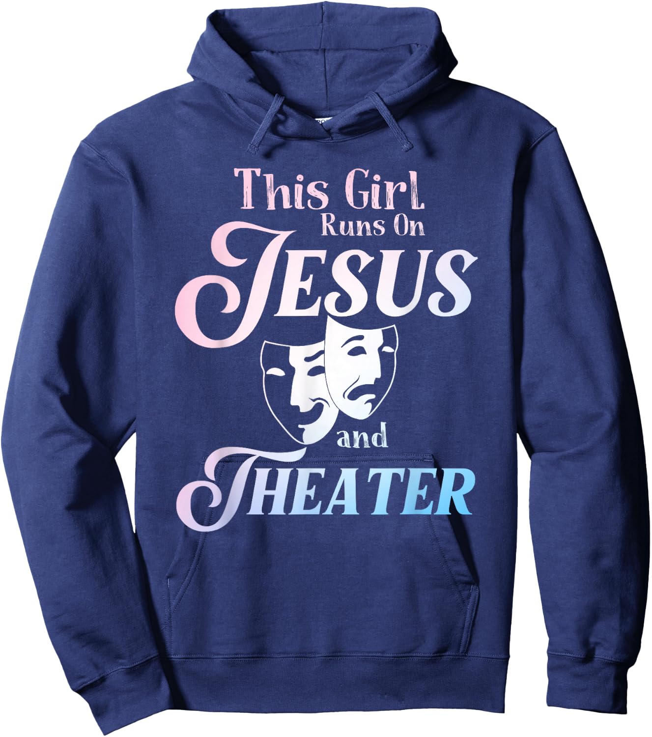 Cute Theatre Art for Teen Girls Women Acting Musical Lover Hoodie - Hoodie | Navy