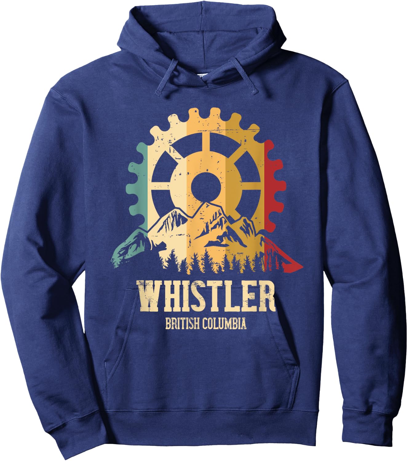 Mountain Biking Whistler British Columbia Hoodie - Hoodie | Navy