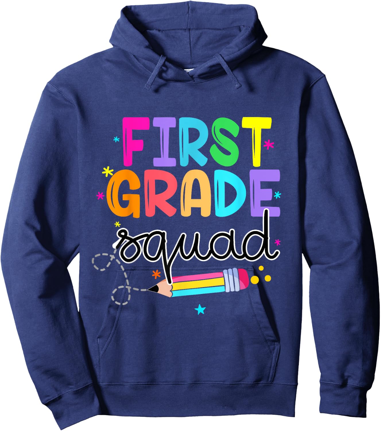1st First Grade Squad Student Teacher Back To School Hoodie - Hoodie | Navy