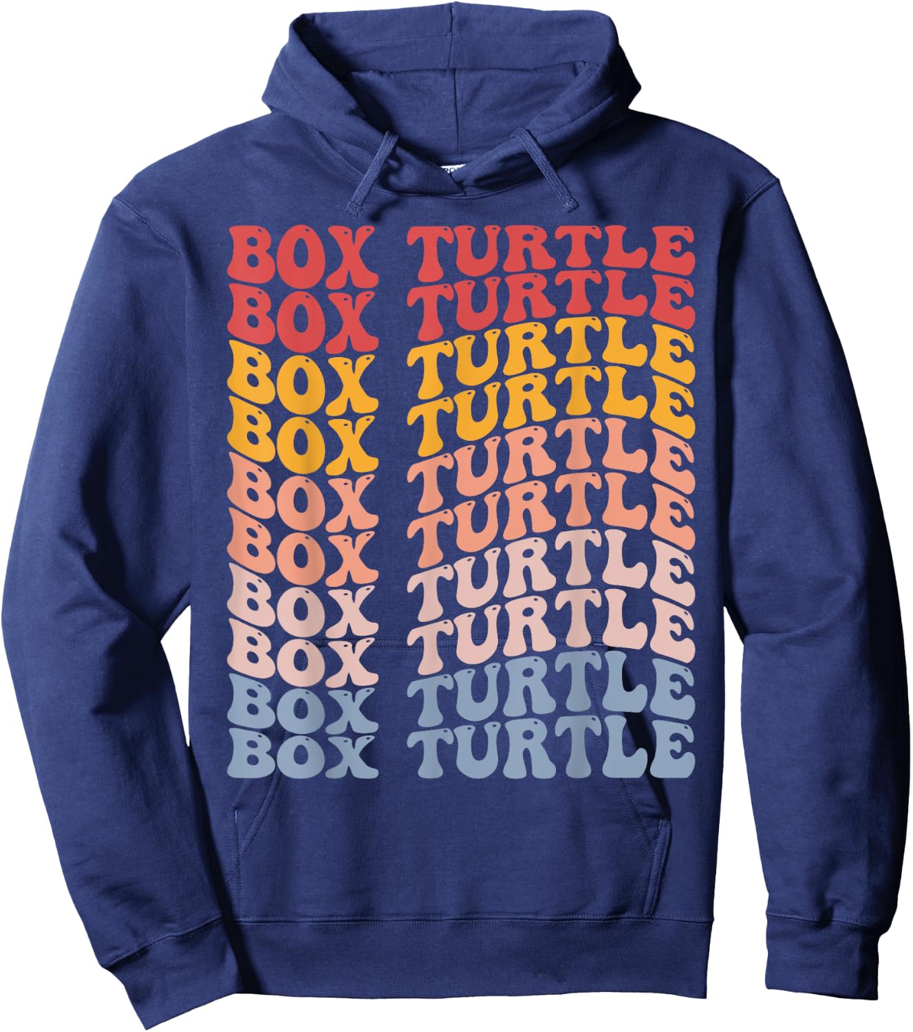 Box Turtle Groovy Retro Hoodie - Hoodie | Navy