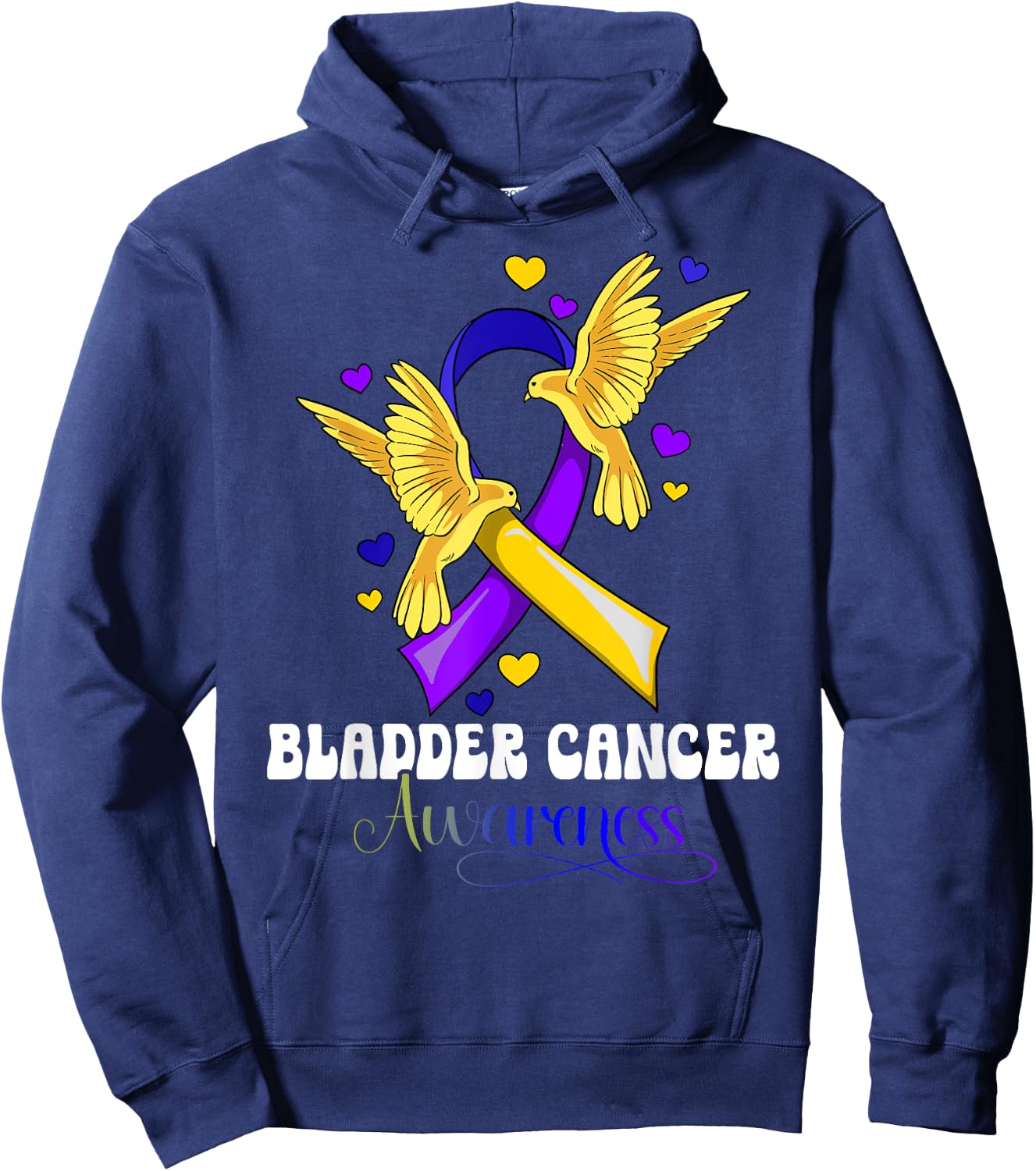 Bladder Cancer Awareness Hoodie - Hoodie | Navy
