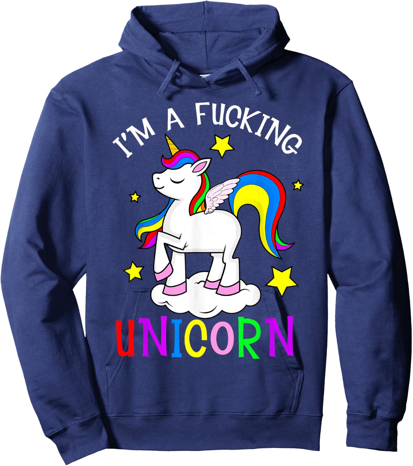 I'm a Fucking Unicorn Halloween Unicorn Costume Women Girls Hoodie - Hoodie | Navy