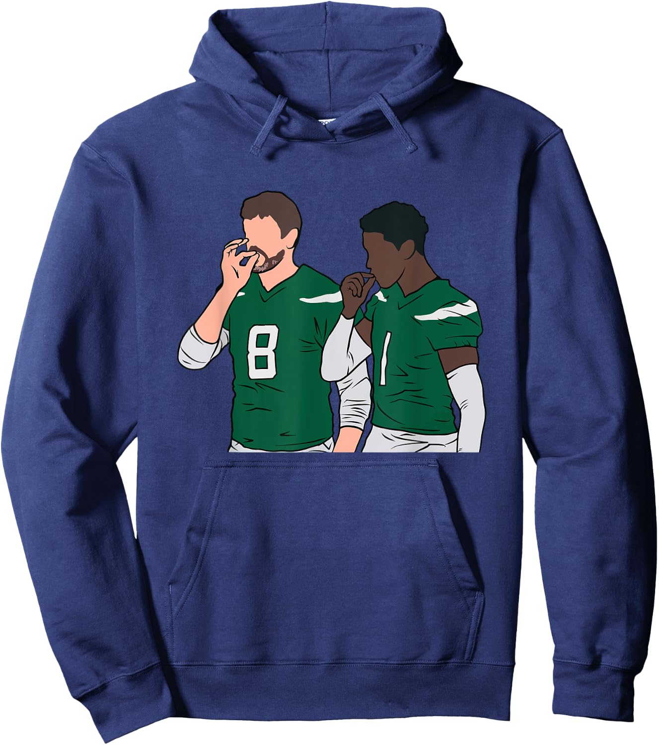 Rodgers and Gardner Handshake Meme Football Funny Hoodie - Hoodie | Navy