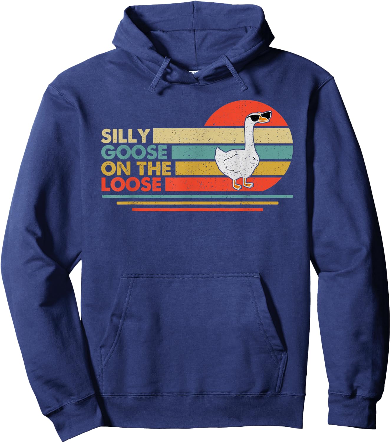 Silly Goose Shirt, Graphic Men, Funny Shirts Hoodie - Hoodie | Navy