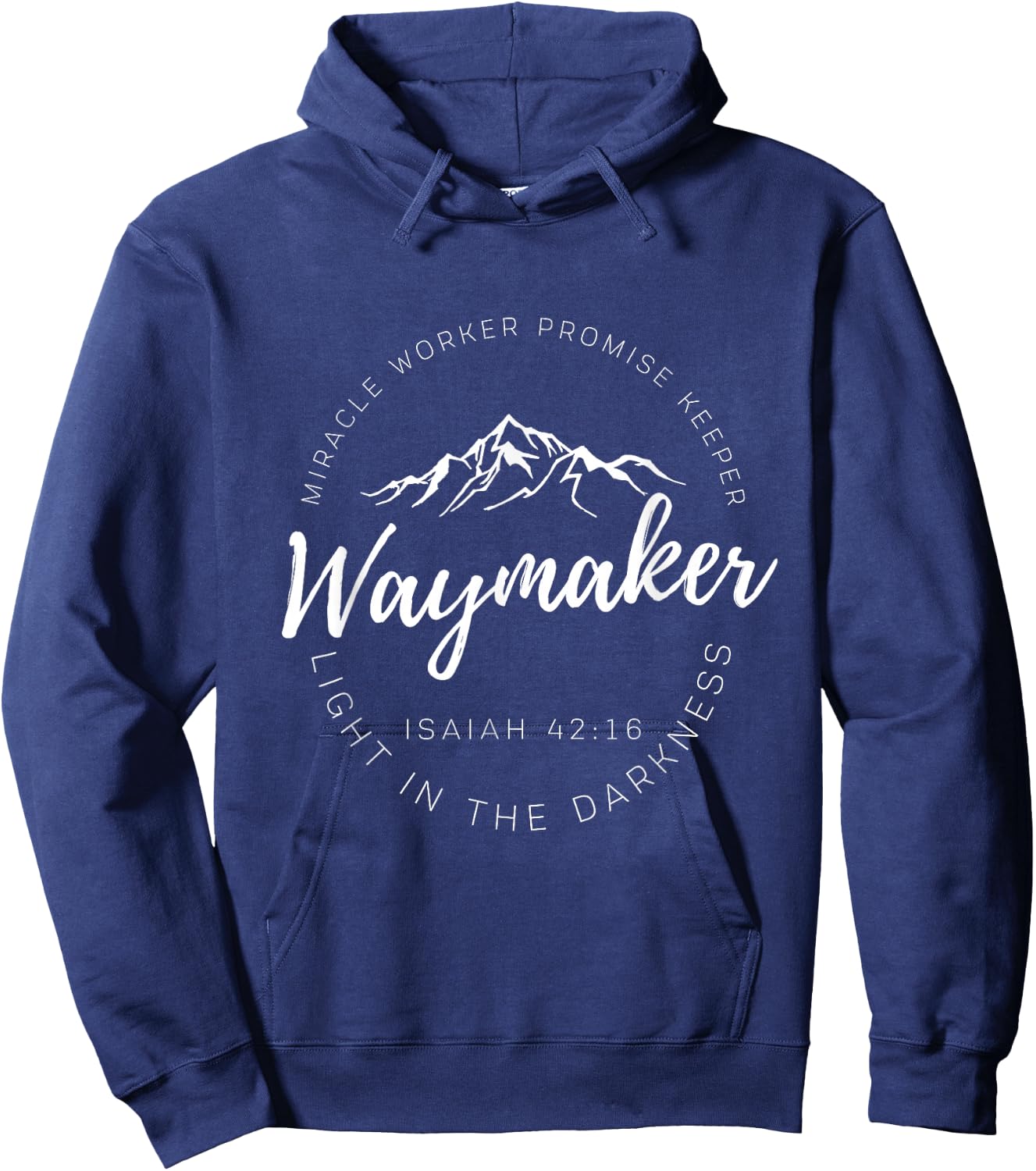 Way Maker Waymaker Miracle Worker Promise Keeper Christian Hoodie - Hoodie | Navy