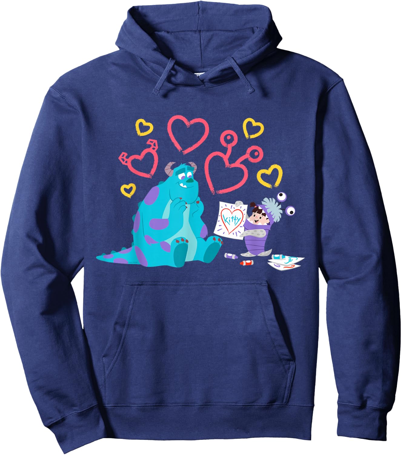 Disney and Pixar’s Monsters, Inc. Sulley Boo Kitty Hearts Hoodie - Hoodie | Navy