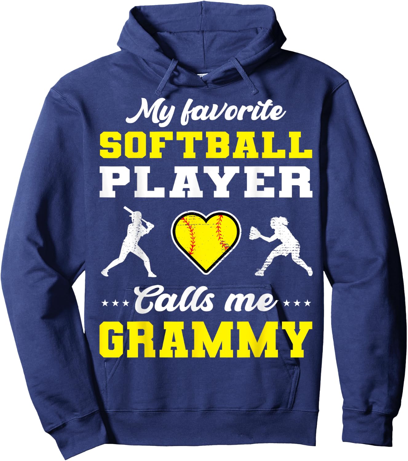 My Favorite Softball Player Calls Me Grammy Mother's Day Hoodie - Hoodie | Navy