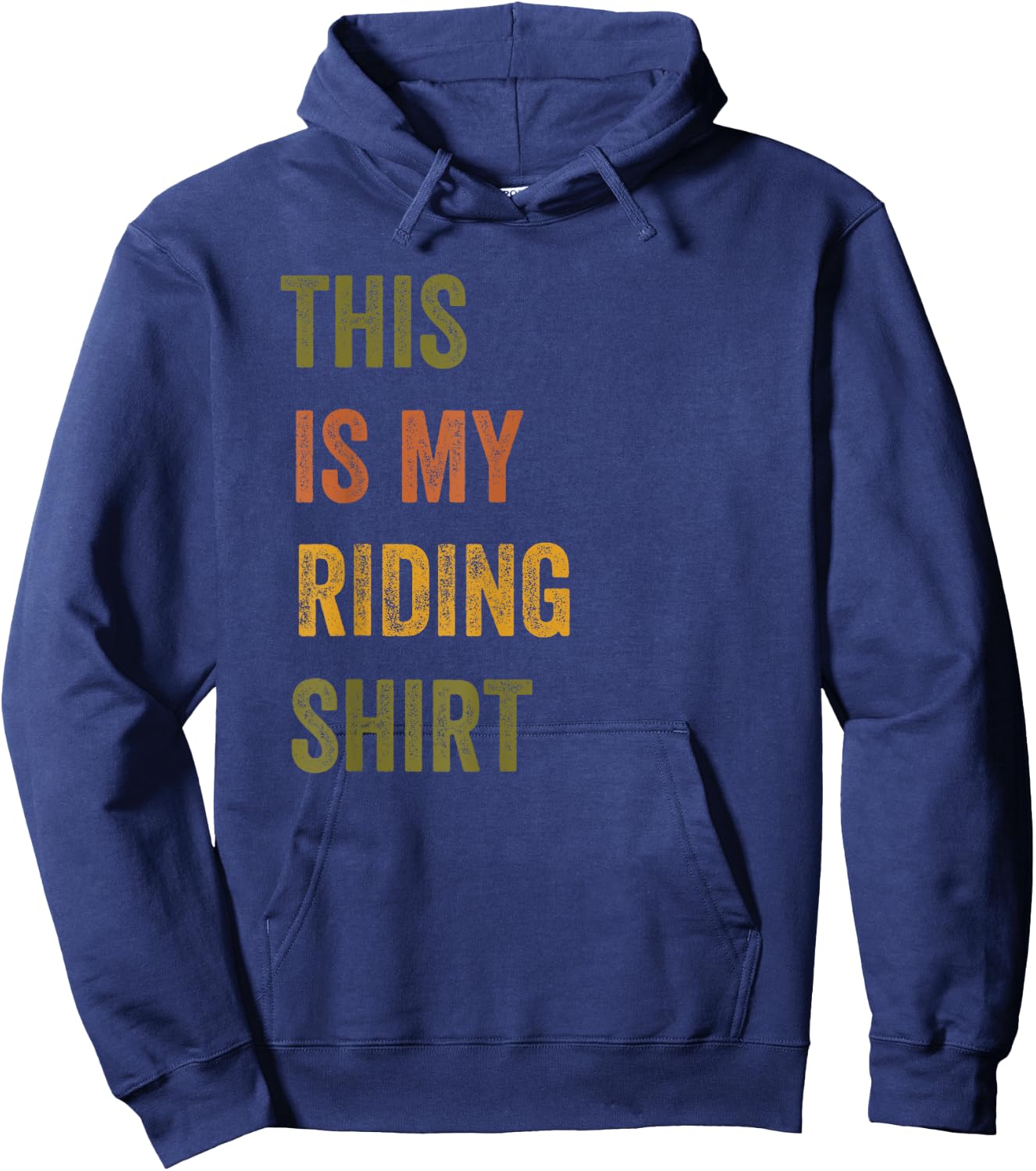 This Is My Riding Retro Vintage Text Hoodie - Hoodie | Navy