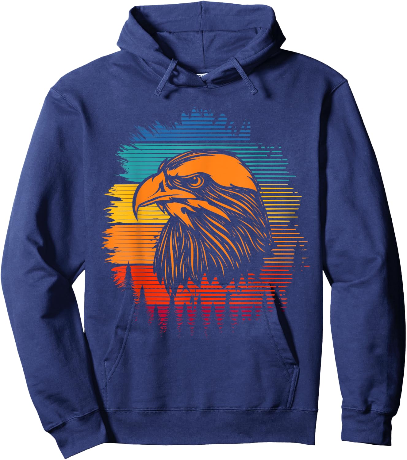 Falcon Retro Men Women Falconry Hunting Falconer Hoodie - Hoodie | Navy