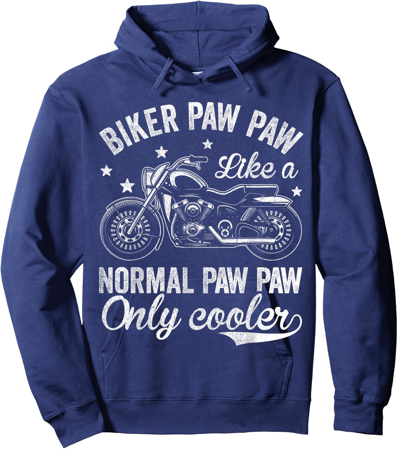 Vintage Motorcycle Shirts , Bike Riders Biker Paw Paw Hoodie - Hoodie | Navy