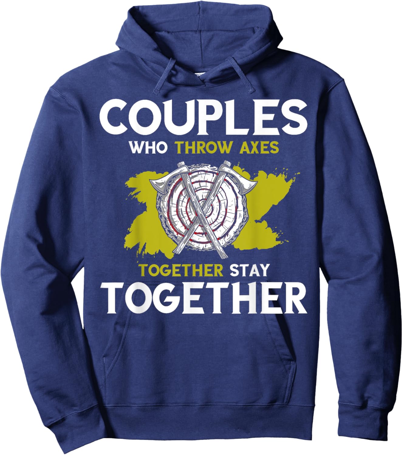 Axe Throwing Couple Together Axe Thrower Hatchet Throw Hoodie - Hoodie | Navy
