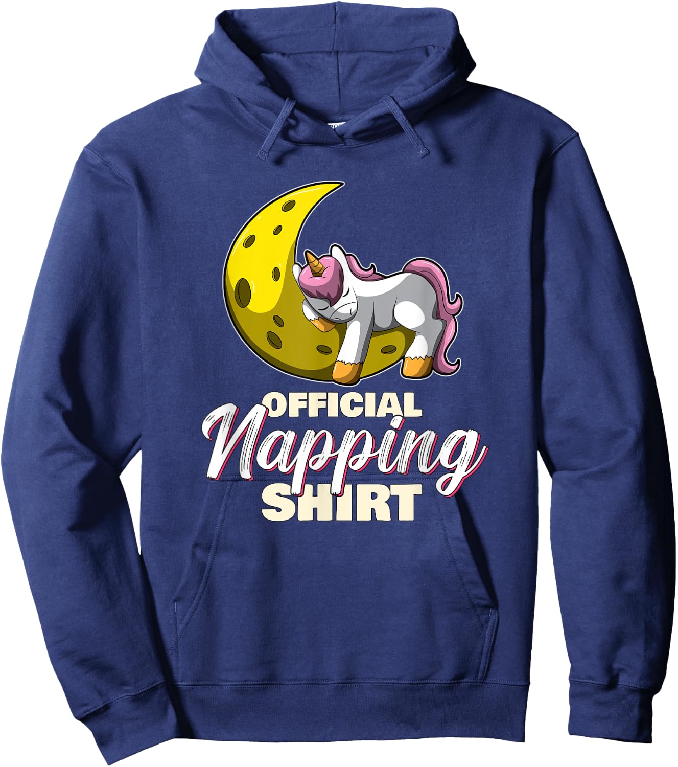 Sleeping Unicorn Nap Time Official Napping Hoodie - Hoodie | Navy