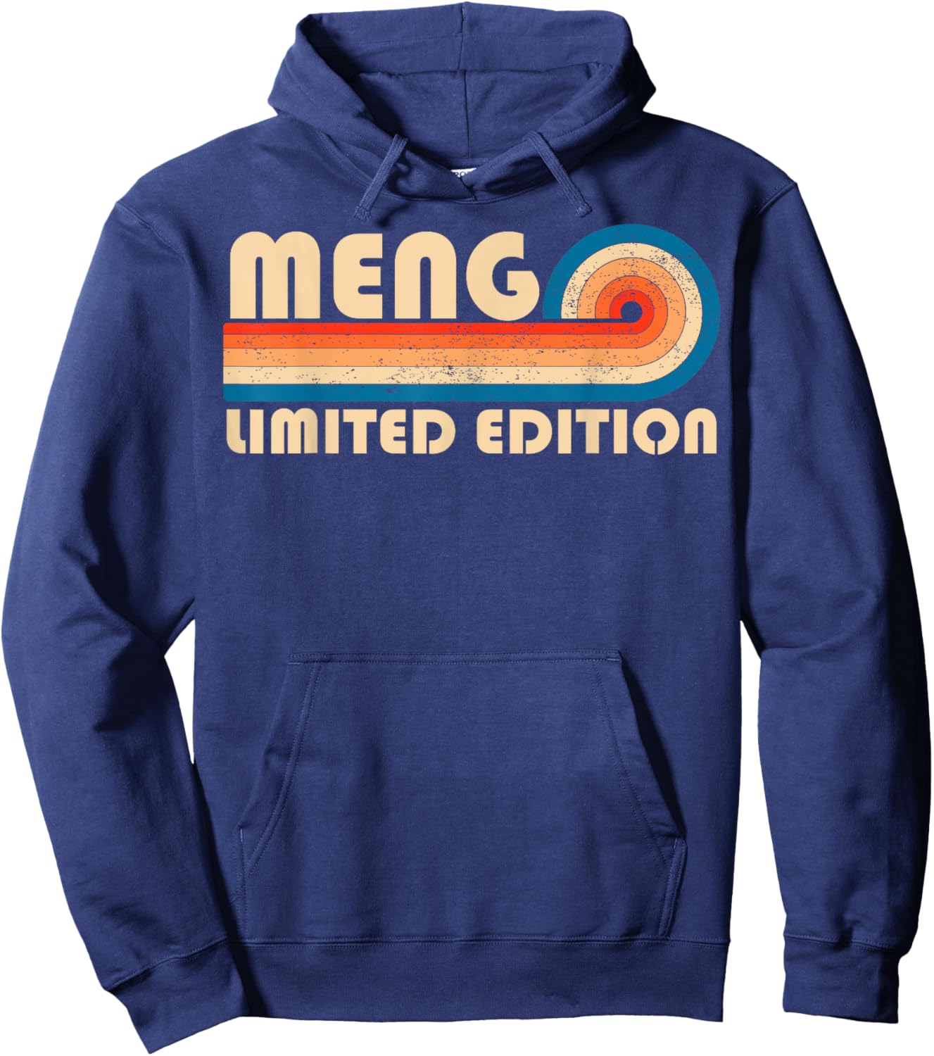 MENG Surname Retro Vintage 80s 90s Birthday Reunion Hoodie - Hoodie | Navy