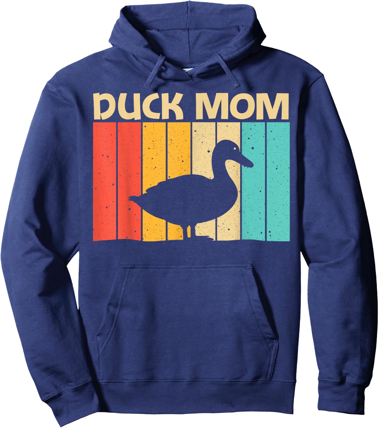Funny Duck Design For Mom Mother Duck Farmer Hunting Lovers , Black Hoodie - Hoodie | Navy