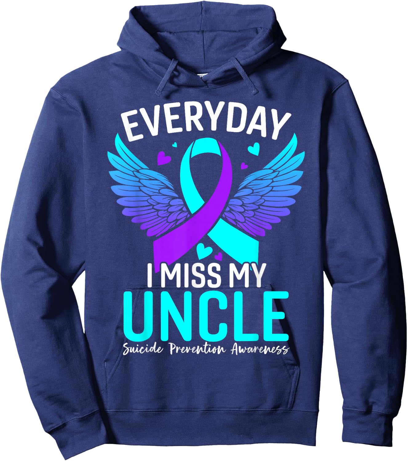 Suicide Awareness Shirt Uncle Suicide Prevention Awareness Hoodie - Hoodie | Navy