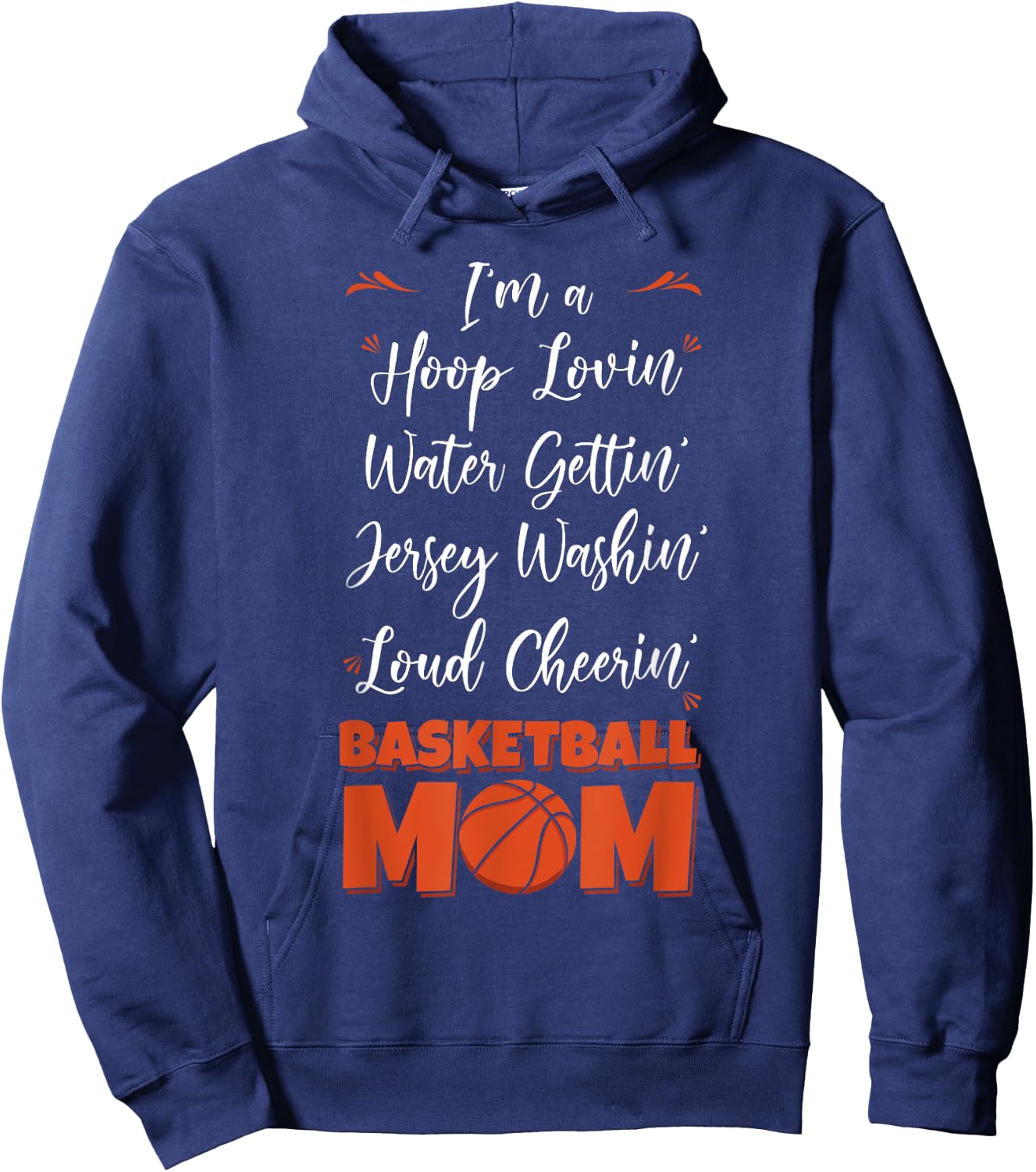 Basketball Mom Busy Sport Player Mother's Day Hoodie - Hoodie | Navy
