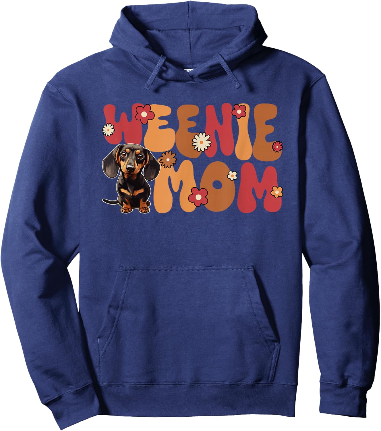 Dachshund Groovy World's Best Weenie Mom Hoodie - Hoodie | Navy