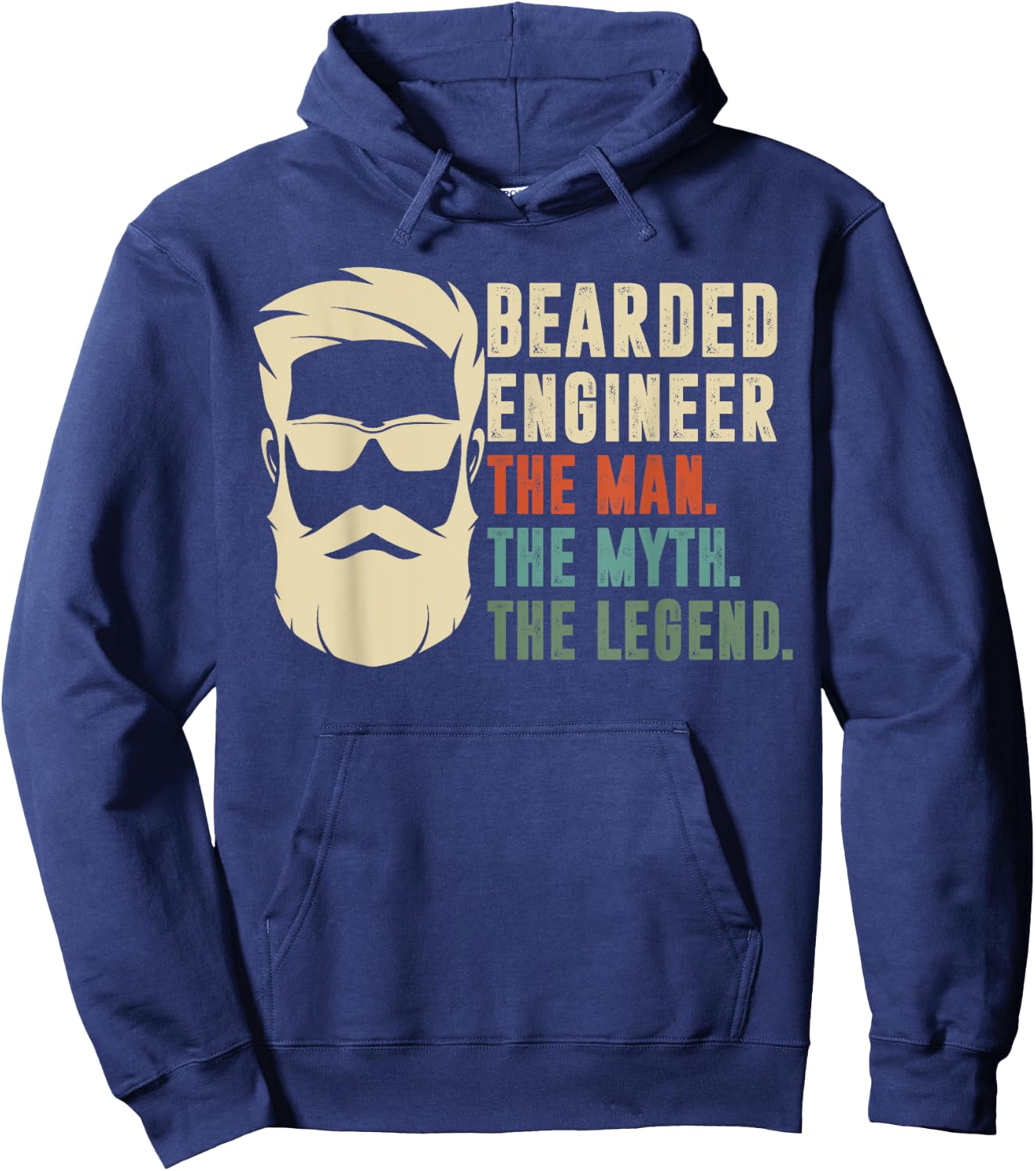 Bearded Engineer The Man The Myth The Legend Hoodie - Hoodie | Navy