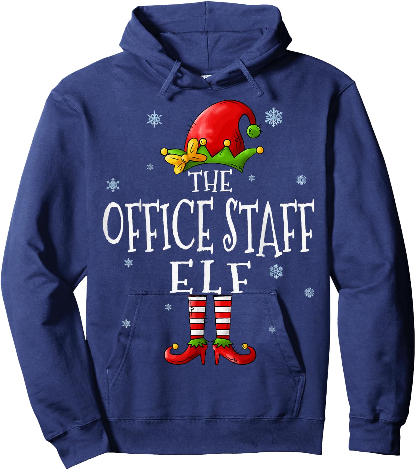 The Office Staff Elf Squad Funny Groupe Matching Christmas Hoodie - Hoodie | Navy