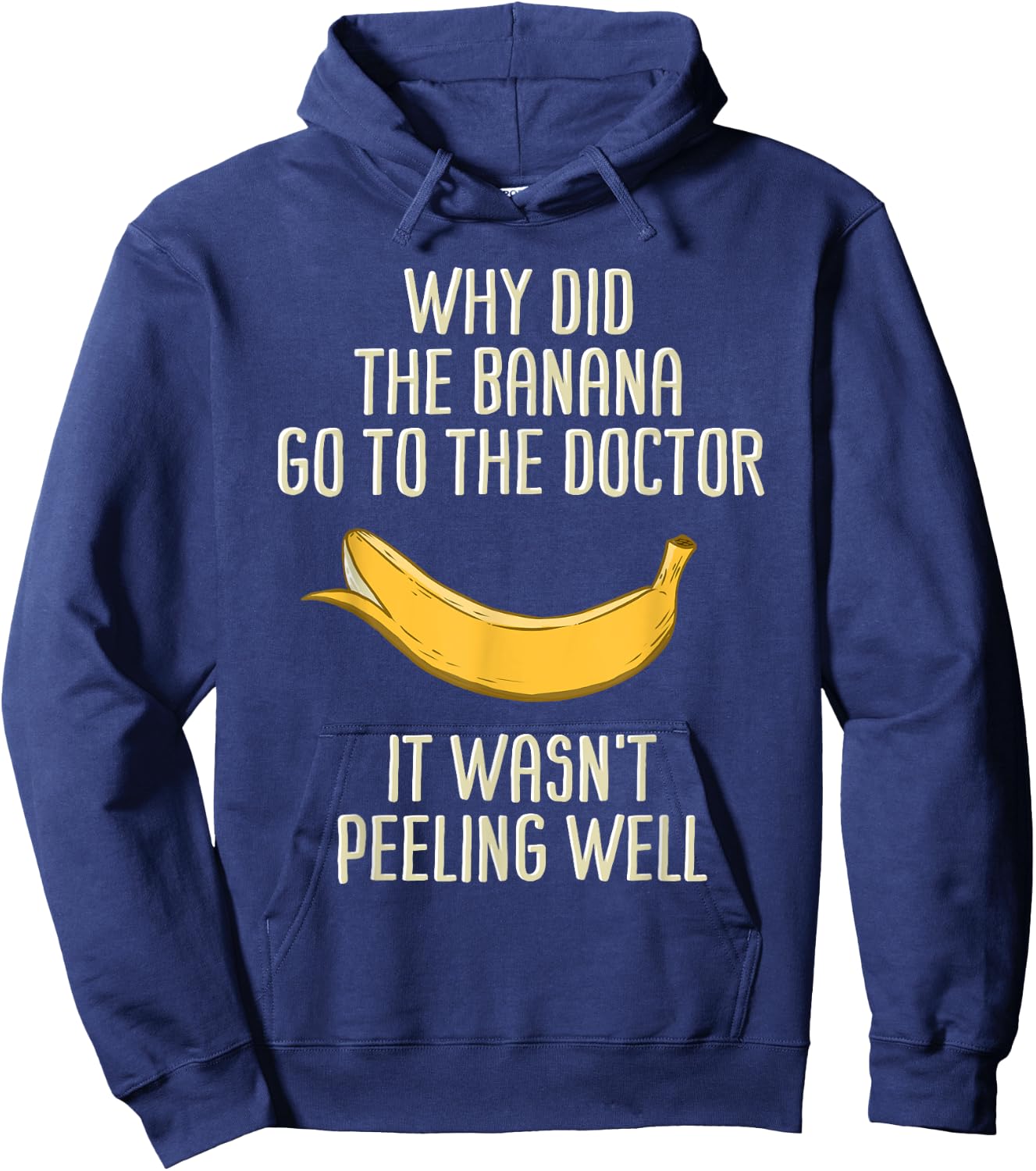 Banana Sunglasses Smiling Face Fruit Lover Hoodie - Hoodie | Navy