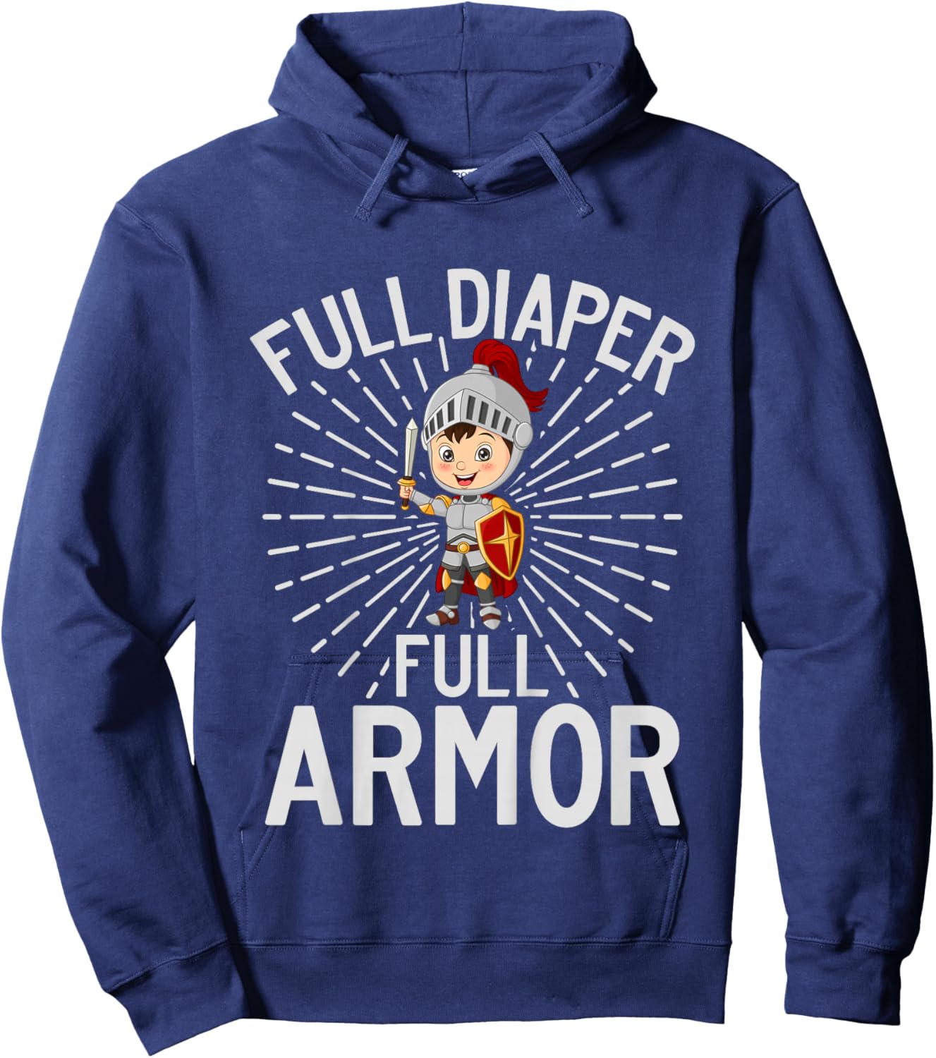 Kids Full Diaper Full Armor Knight Hoodie - Hoodie | Navy