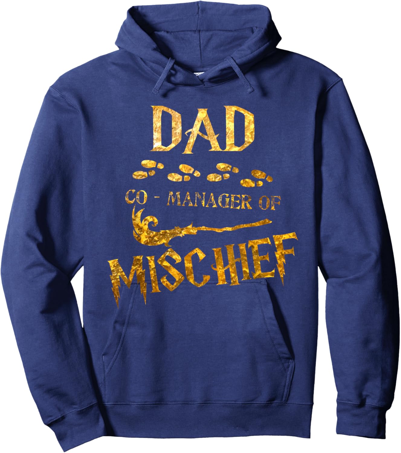 Magical Dad Manager of Mischief Birthday Family Matching Hoodie - Hoodie | Navy