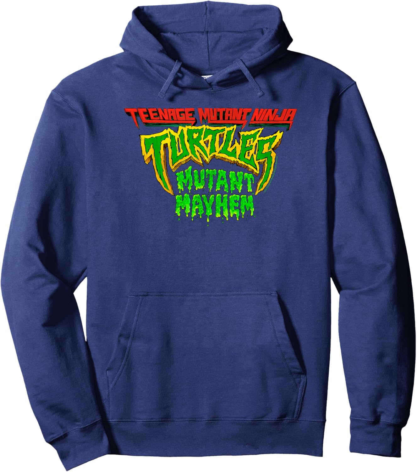 Teenage Mutant Ninja Turtles: Mutant Mayhem Slime Retro Logo Hoodie - Hoodie | Navy