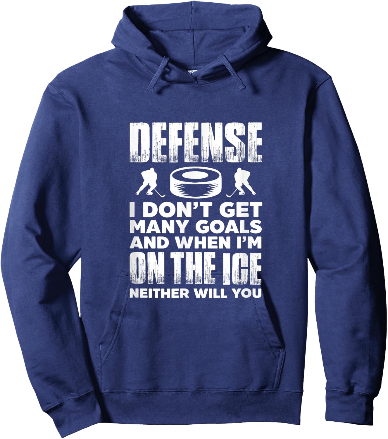 Ice Hockey Player Goalie Defense I Don't Get Many Goals Hoodie - Hoodie | Navy