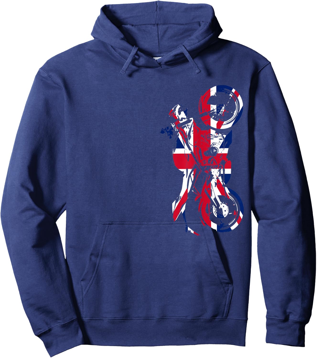 Street Triple Motorcycle Union Jack Hoodie - Hoodie | Navy