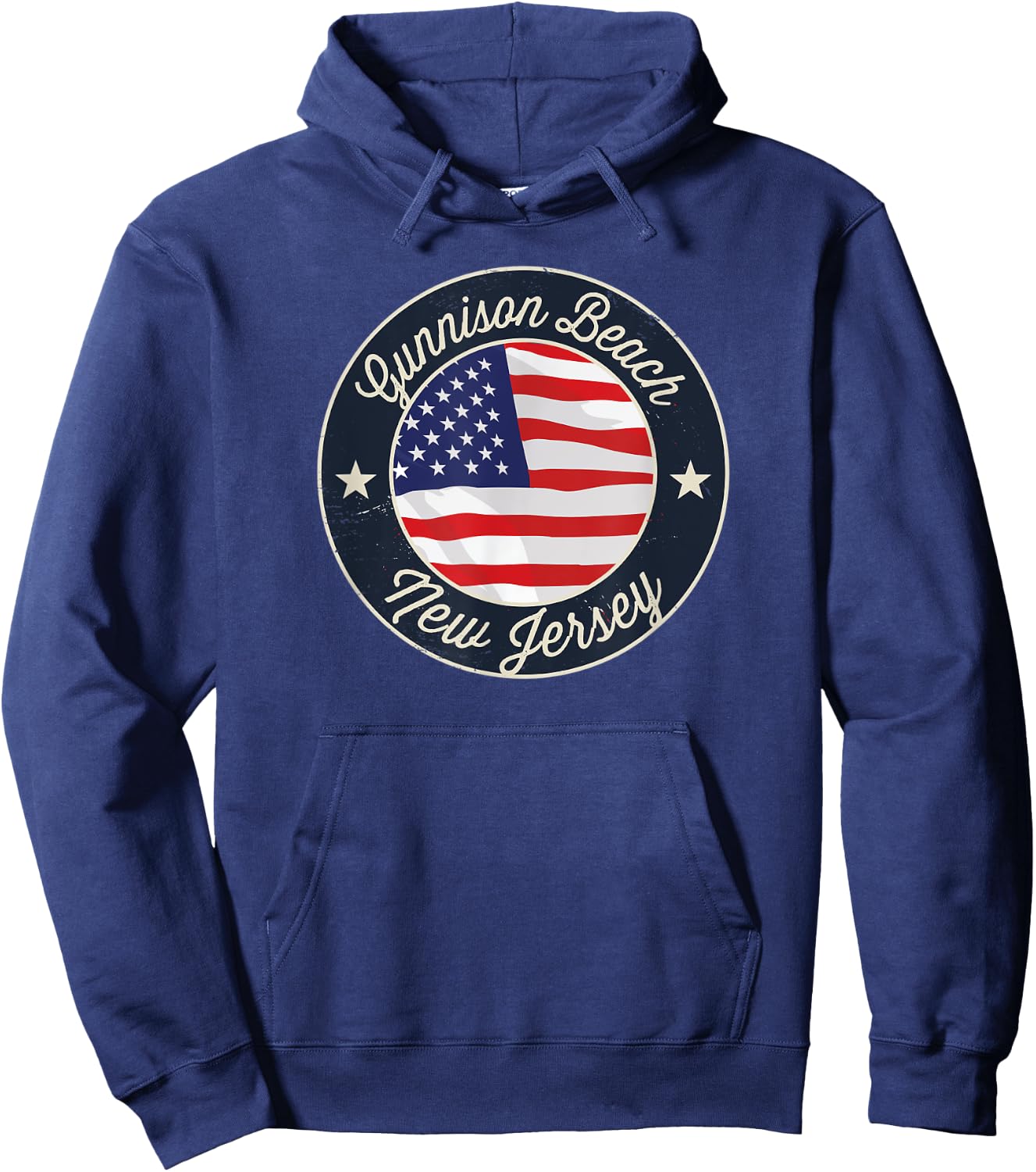 Gunnison Beach - Patriotic New Jersey Souvenir Women Kids Men Hoodie - Hoodie | Navy