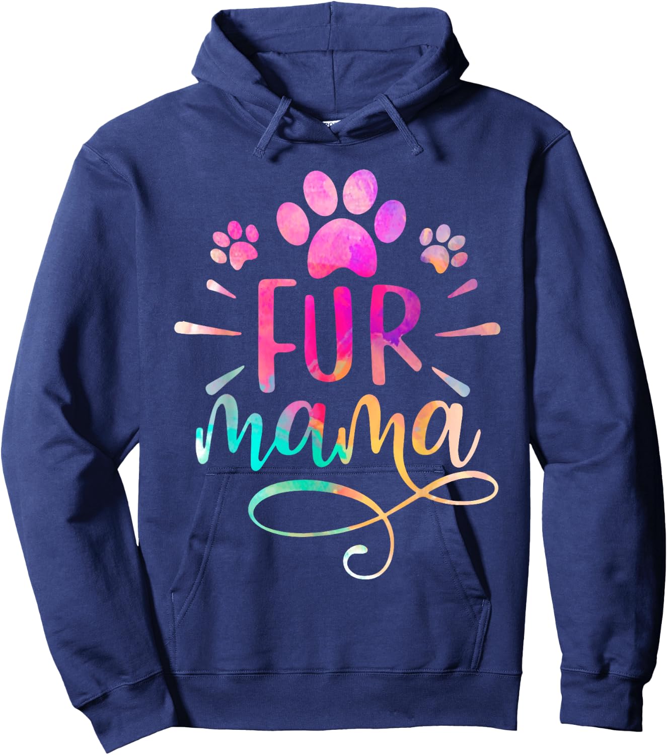 Fur Mama Women Cat and Dog Owner Cat mom dog mom Hoodie - Hoodie | Navy