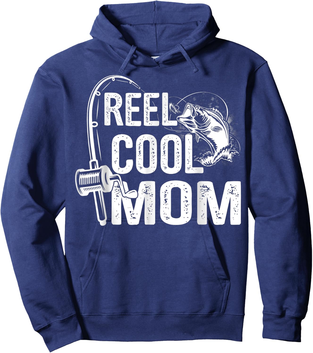 Reel Cool Mom Fisherwoman Fishing Lover For Mother's Day Hoodie - Hoodie | Navy