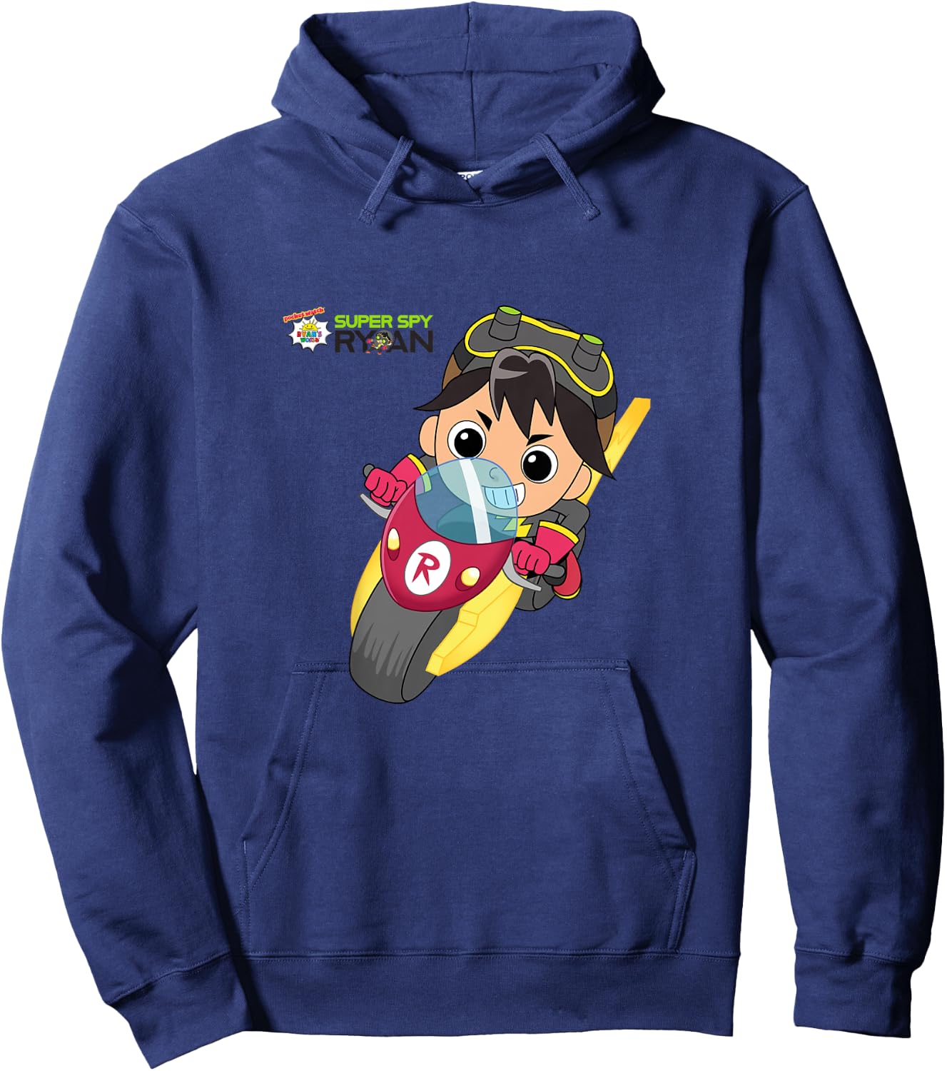 Ryan's World Super Spy Ryan Motorcycle Hoodie - Hoodie | Navy