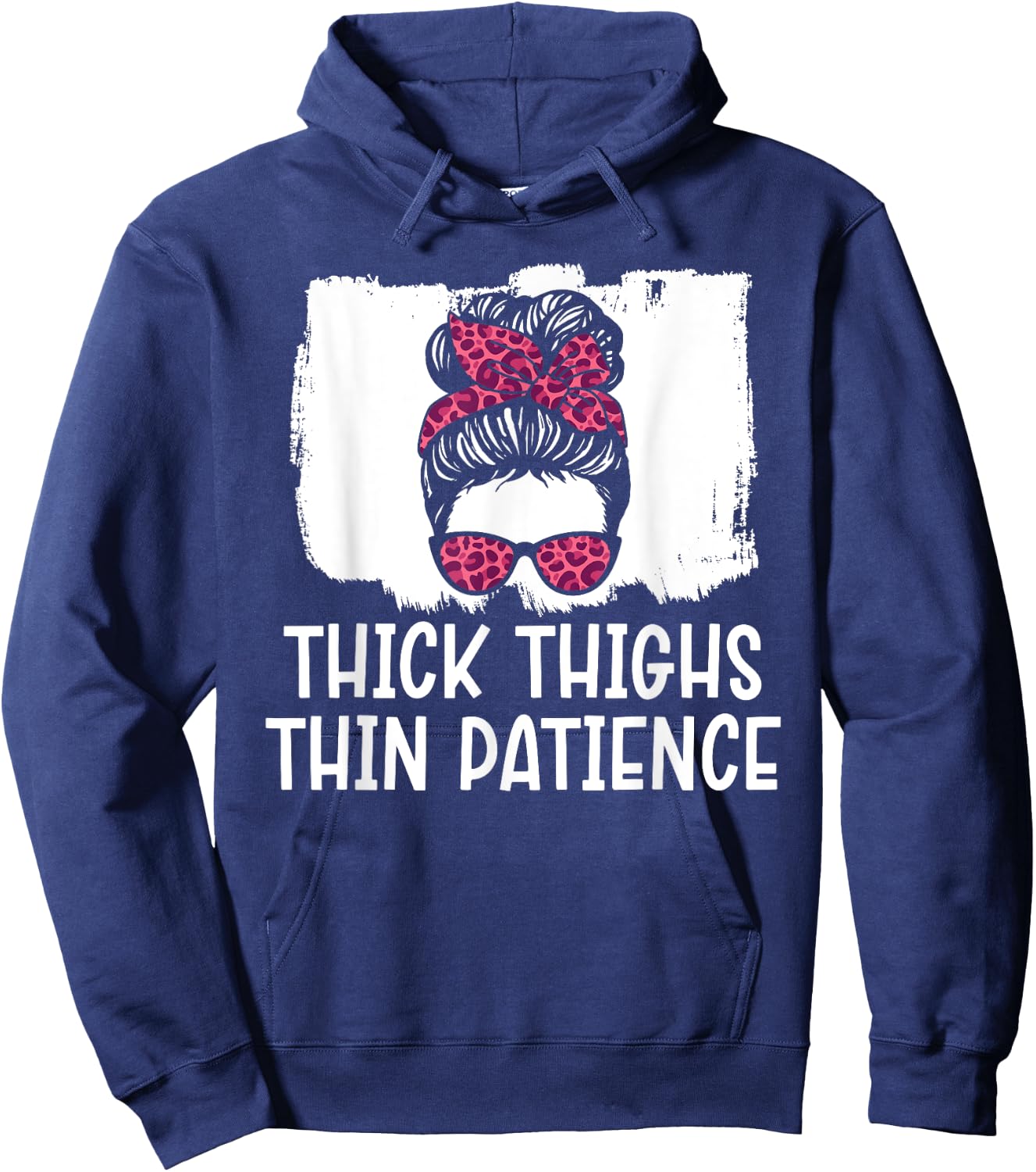 Thick Thighs Thin Patience Gym Fitness Workout Exercise Hoodie - Hoodie | Navy
