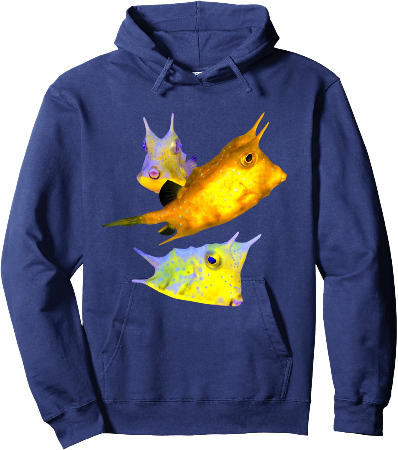 Codfish Fish Saltwater Aquarium Reef Tank Cowfish Lovers Hoodie - Hoodie | Navy