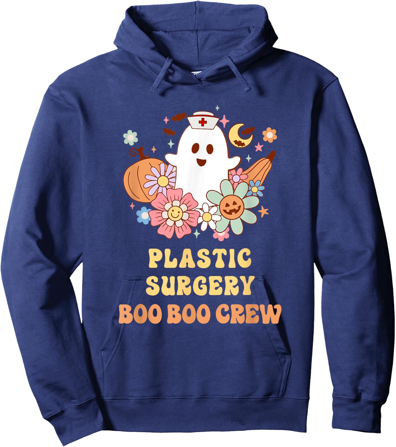 Plastic Surgery Boo Boo Crew Nurse Halloween Hoodie - Hoodie | Navy