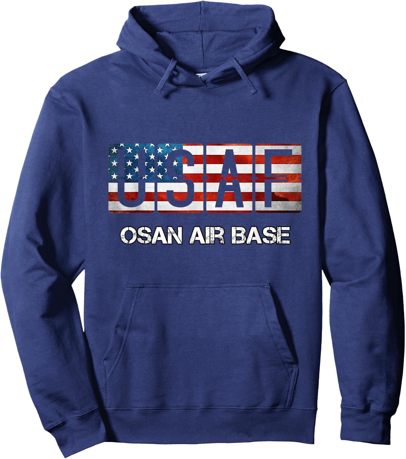 Osan Air Base US Flag Hoodie - Hoodie | Navy
