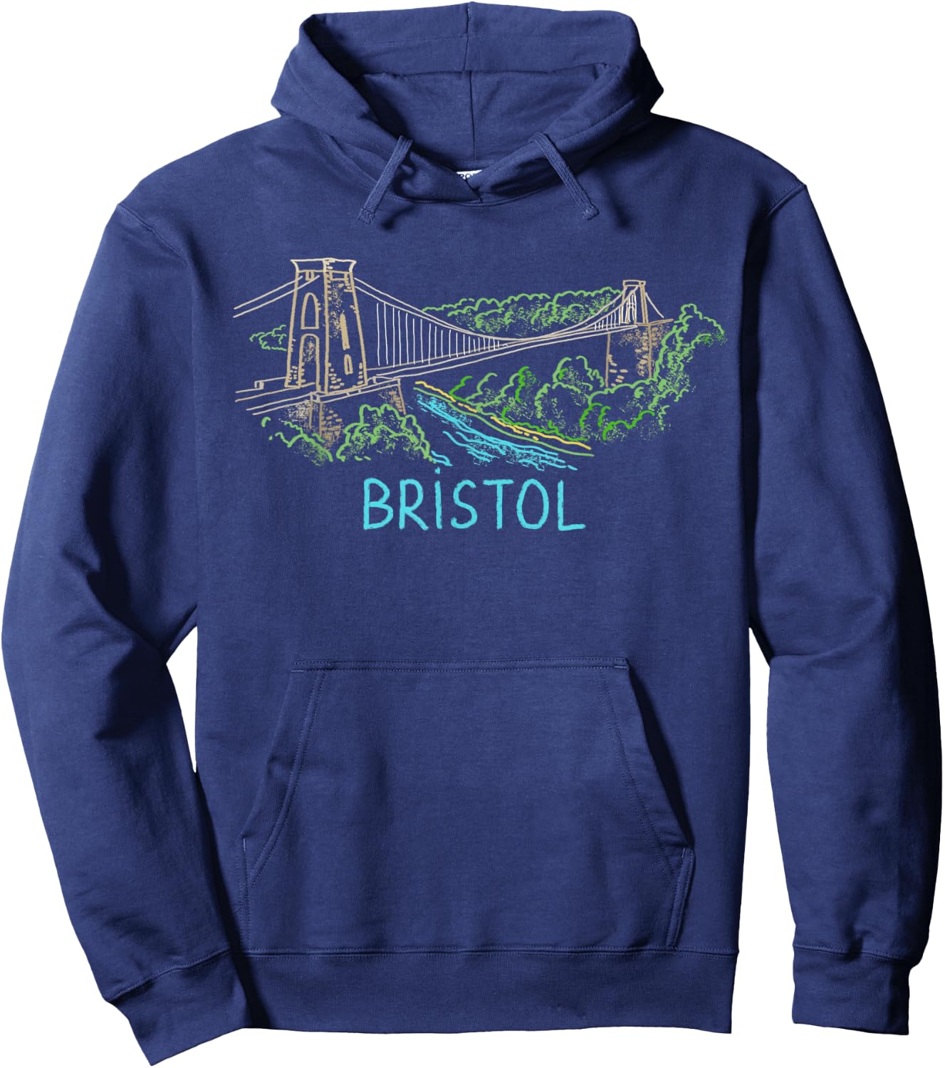 Bristol City England UK souvenir gift women Hoodie - Hoodie | Navy