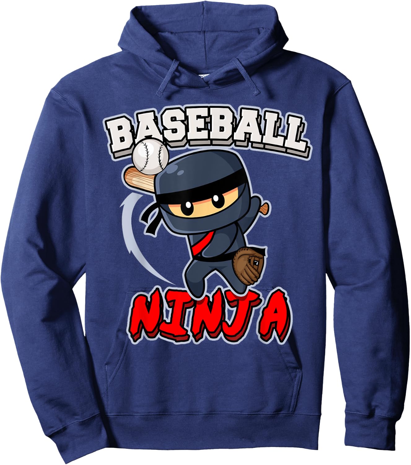 Baseball Ninja Player Batter Baseball Hoodie - Hoodie | Navy
