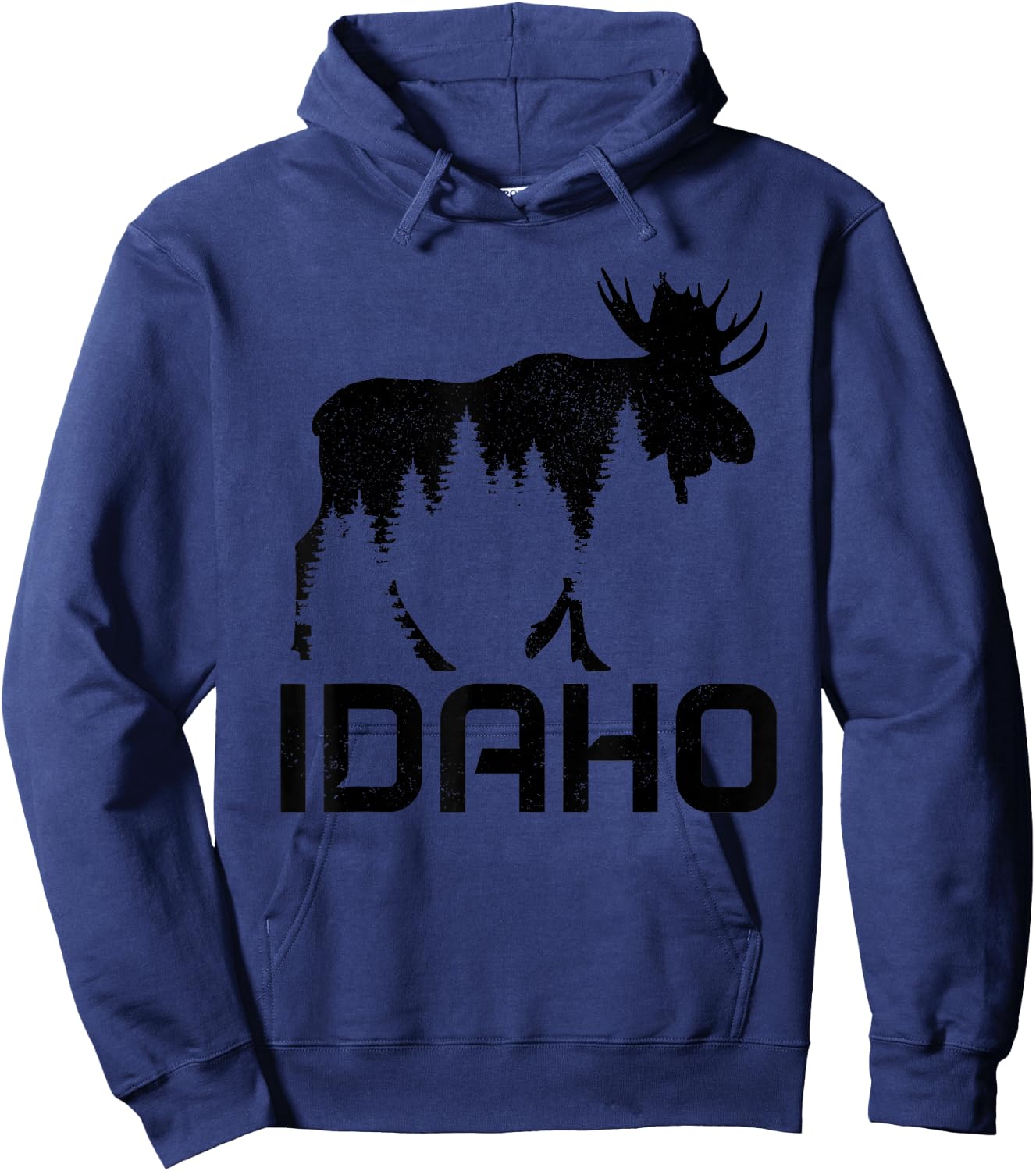 Idaho Vintage Moose Souvenir Hoodie - Hoodie | Navy