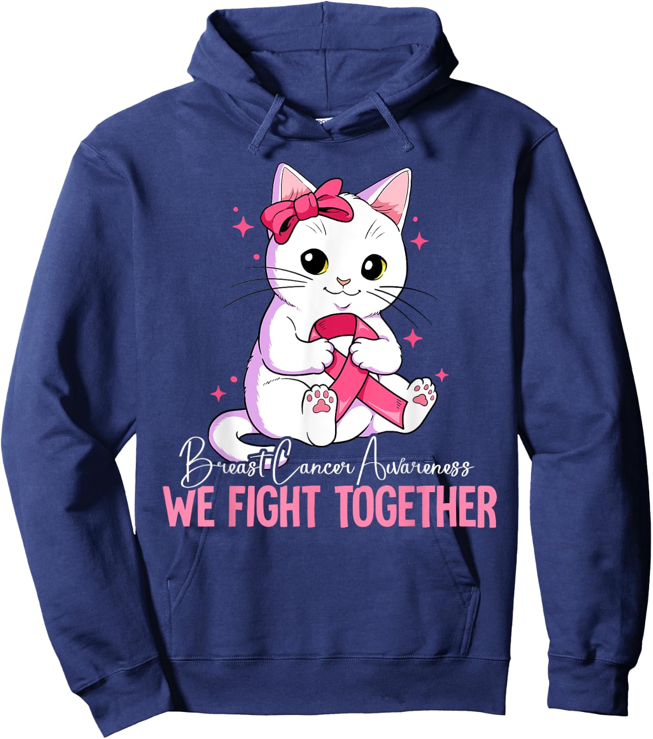 Breast Cancer Awareness Hoodie - Hoodie | Navy