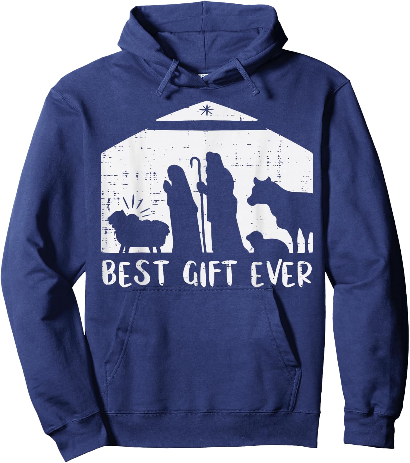 Christmas Best Gift Nativity Xmas Christian Men Women Kids Hoodie - Hoodie | Navy