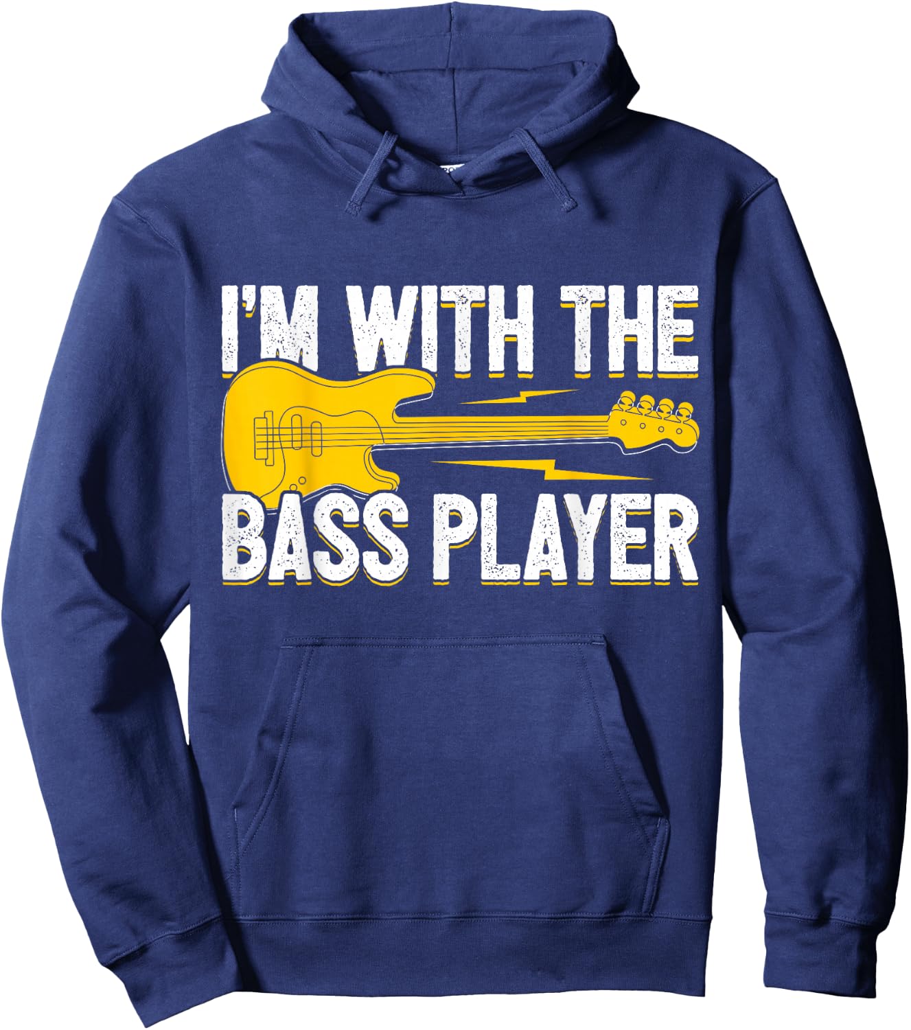 I'm With The Bass Player Wife Bassist Girlfriend Bass Player Hoodie - Hoodie | Navy
